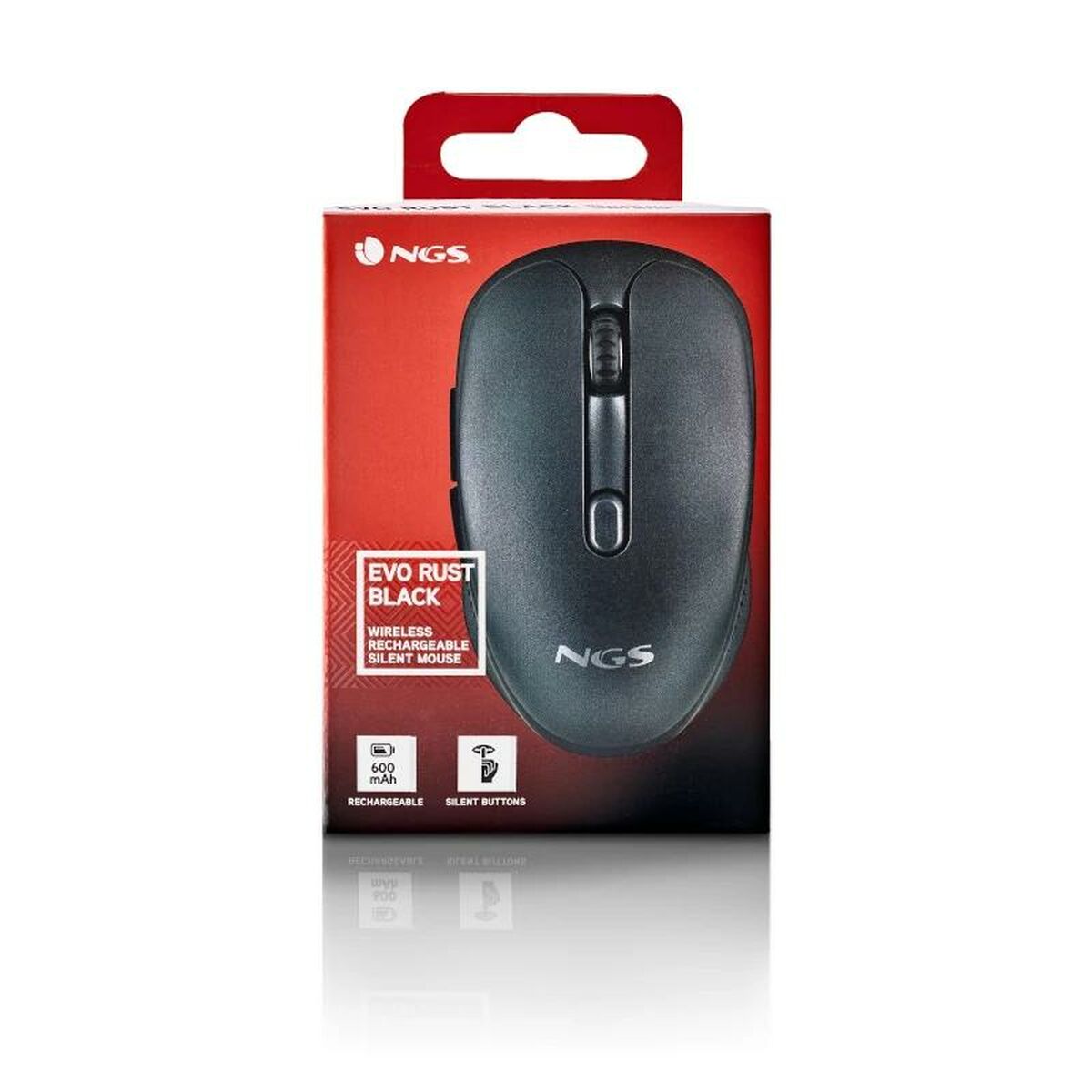 Wireless Mouse NGS EVO RUST Black 1600 dpi