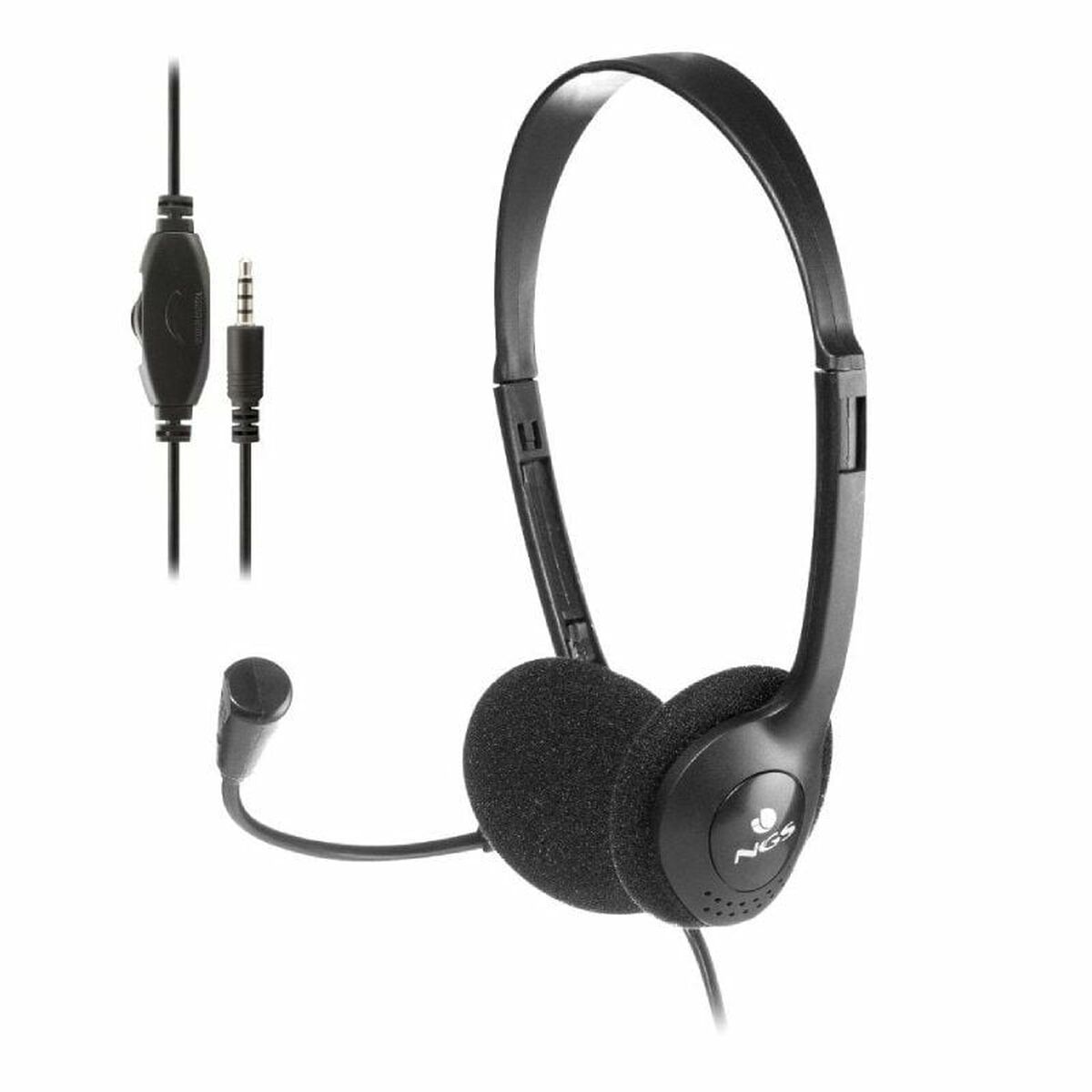 Headphones with Microphone NGS MS103MAX Black Headphones with Microphone NGS MS103MAX Black