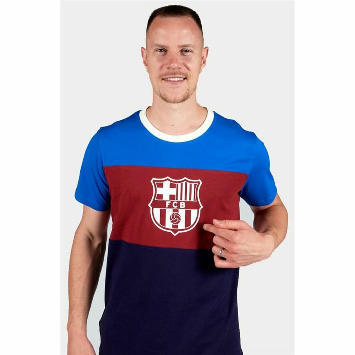 Men’s Short-sleeved Football Shirt F.C. Barcelona Blue