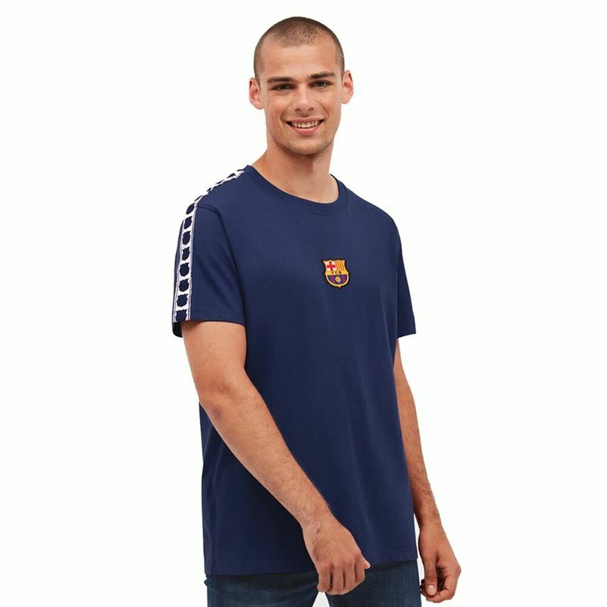 Men’s Short-sleeved Football Shirt F.C. Barcelona Navy Blue