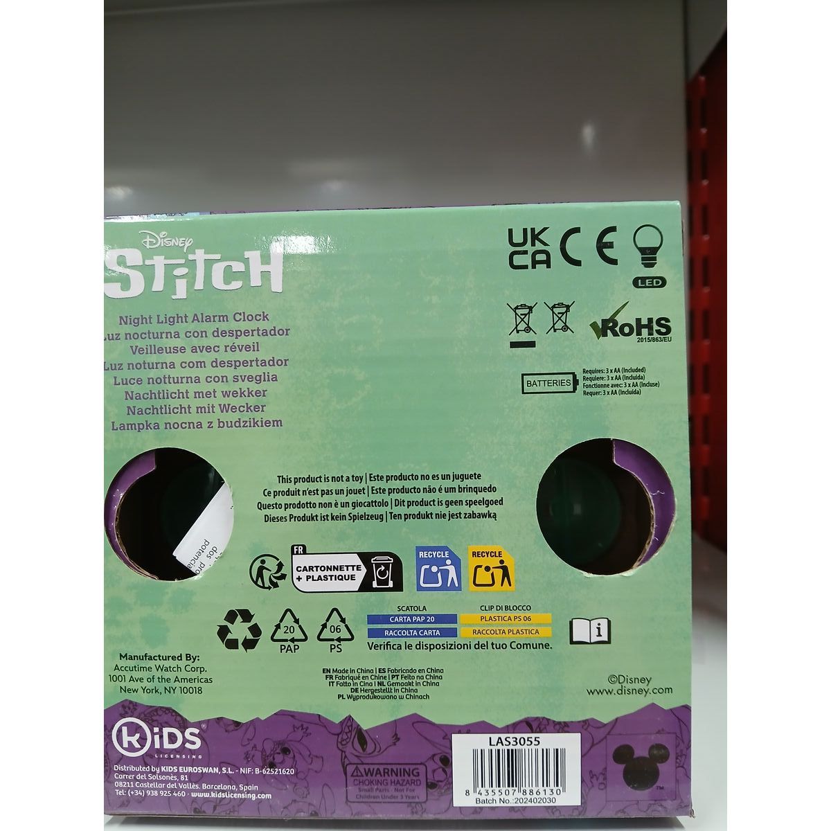 Alarm Clock Stitch Light Date