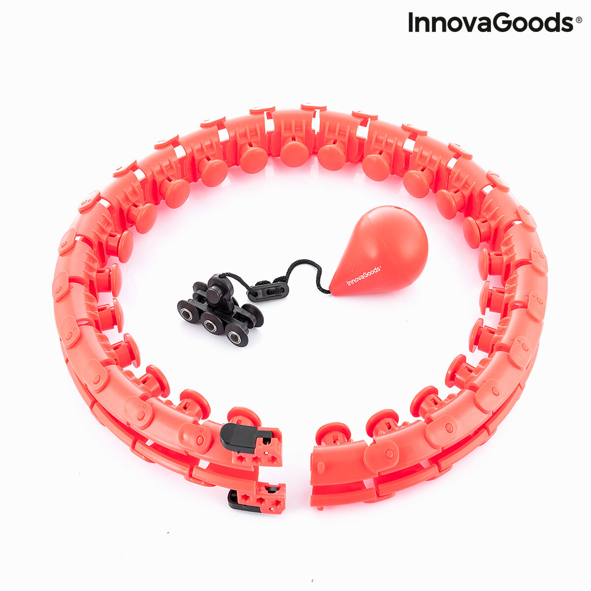 Adjustable Smart Fitness Hoop with Weight Fittehoop InnovaGoods FITTEHOOP Red (Refurbished B)
