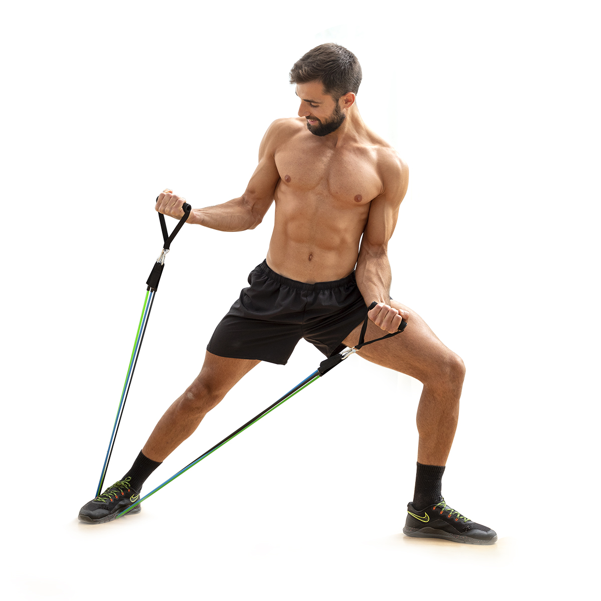 Set of Resistance Bands with Accessories and Exercise Guide White Label 3 Units (Refurbished B)