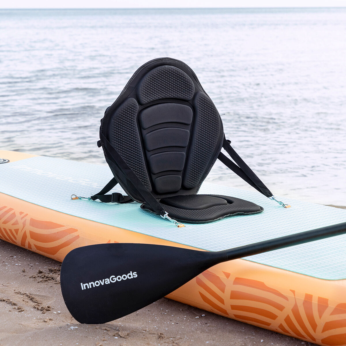 2-in-1 Inflatable Paddle Surf Board with Seat and Accessories Siros InnovaGoods 10’5″ 320 cm
