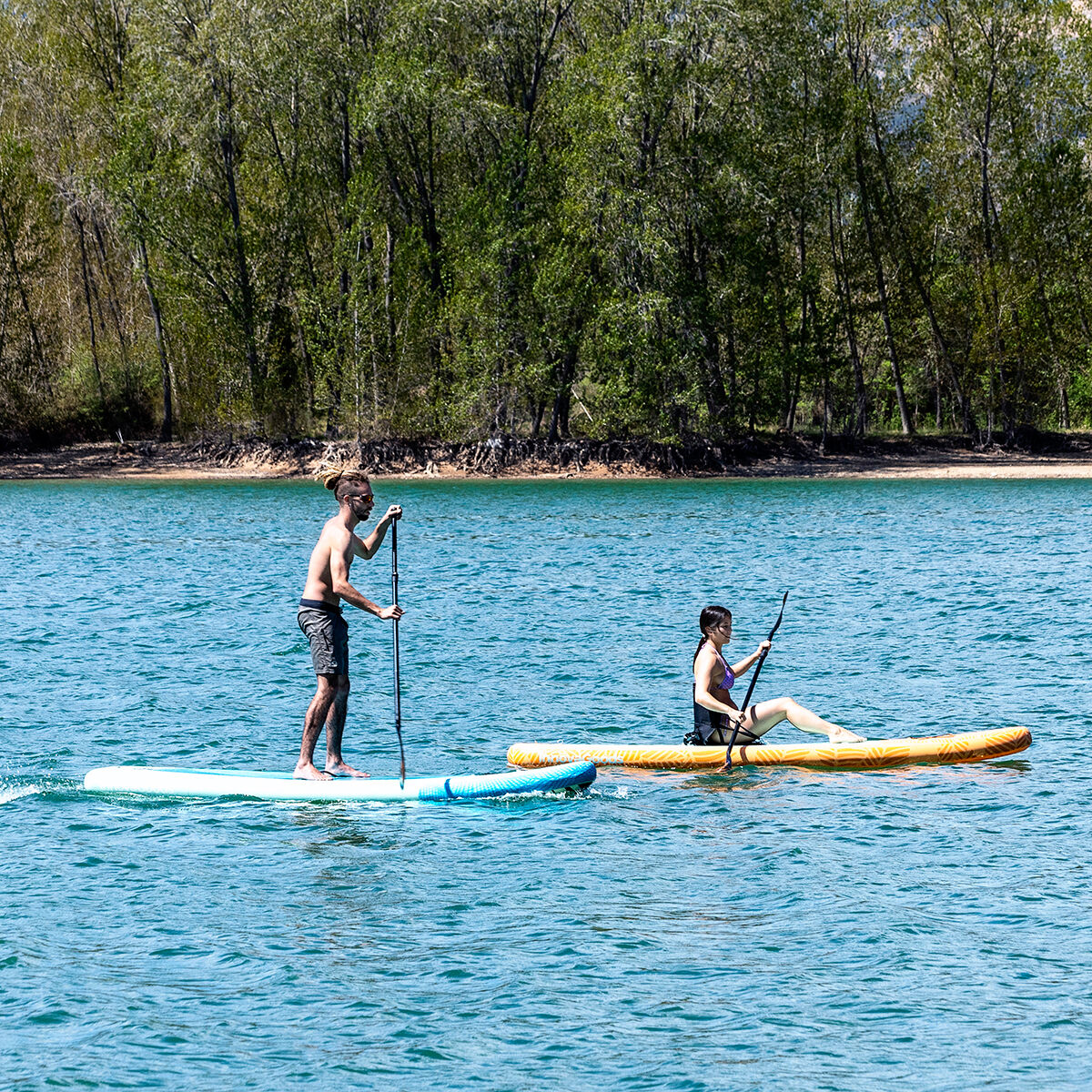 2-in-1 Inflatable Paddle Surf Board with Seat and Accessories Siros InnovaGoods 10’5″ 320 cm