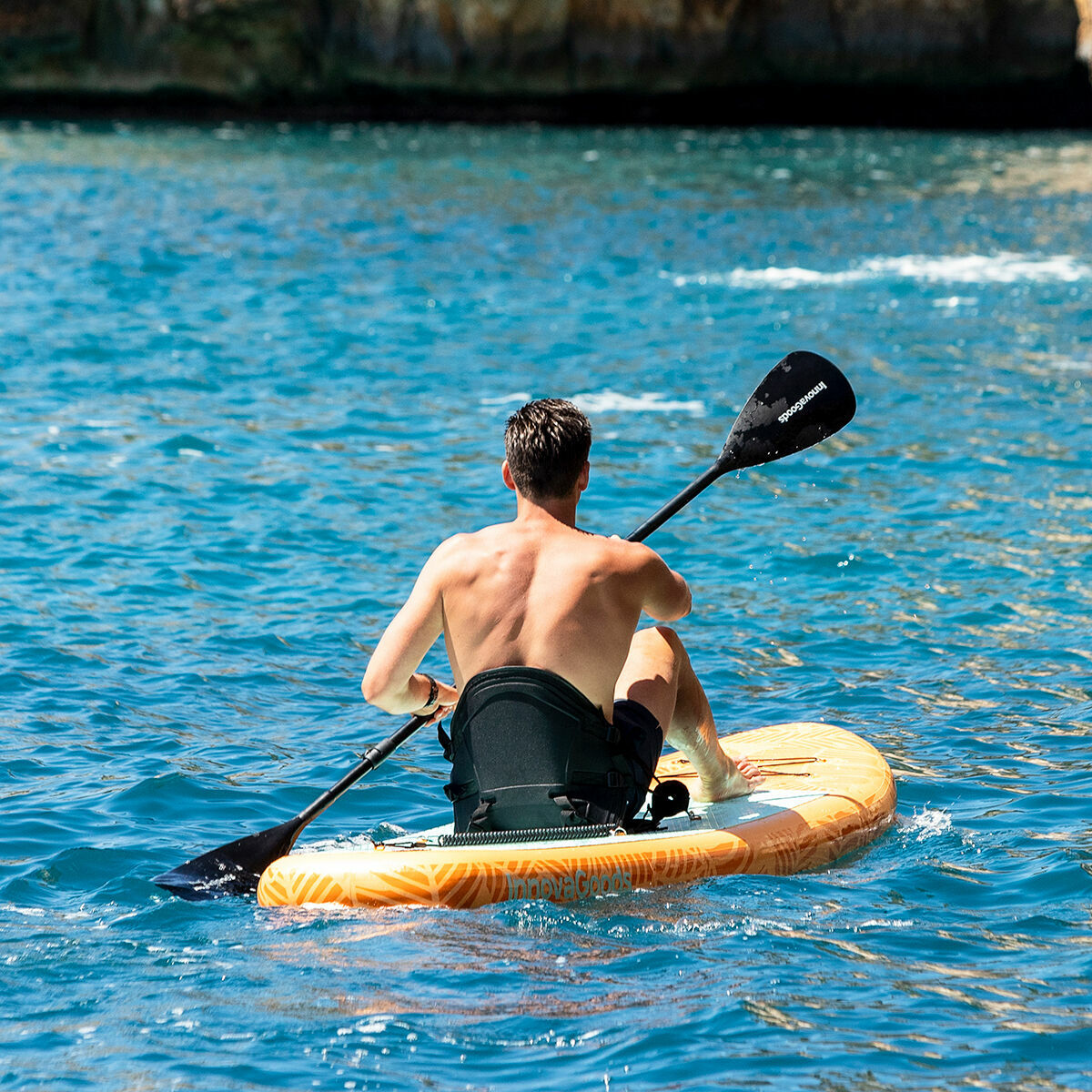 2-in-1 Inflatable Paddle Surf Board with Seat and Accessories Siros InnovaGoods Orange 10’5″ 320 cm (Refurbished A)