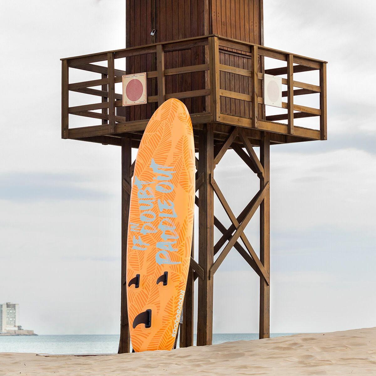 2-in-1 Inflatable Paddle Surf Board with Seat and Accessories Siros InnovaGoods 10’5″ 320 cm Orange (Refurbished A)