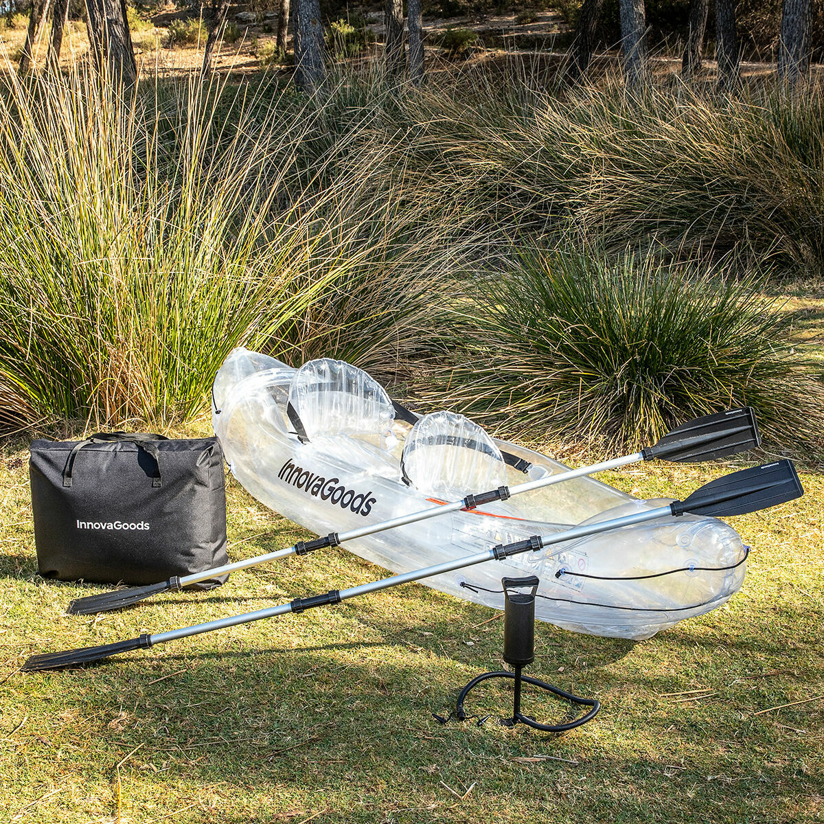 Inflatable Transparent Kayak with Accessories Paros InnovaGoods 312 cm 2 places (Refurbished B)
