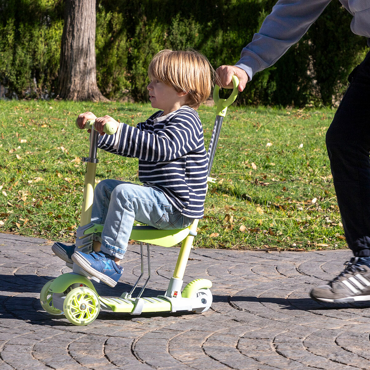 3-in-1 Evolving Kids’ Scooter Scuvol InnovaGoods Green Aluminium (Refurbished B)