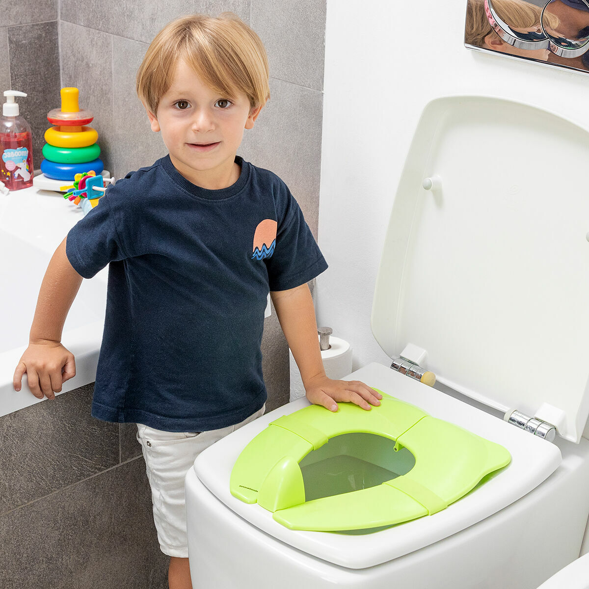 Folding Toilet Seat Reducer for Children Foltry InnovaGoods Folding Toilet Seat Reducer for Children Foltry InnovaGoods