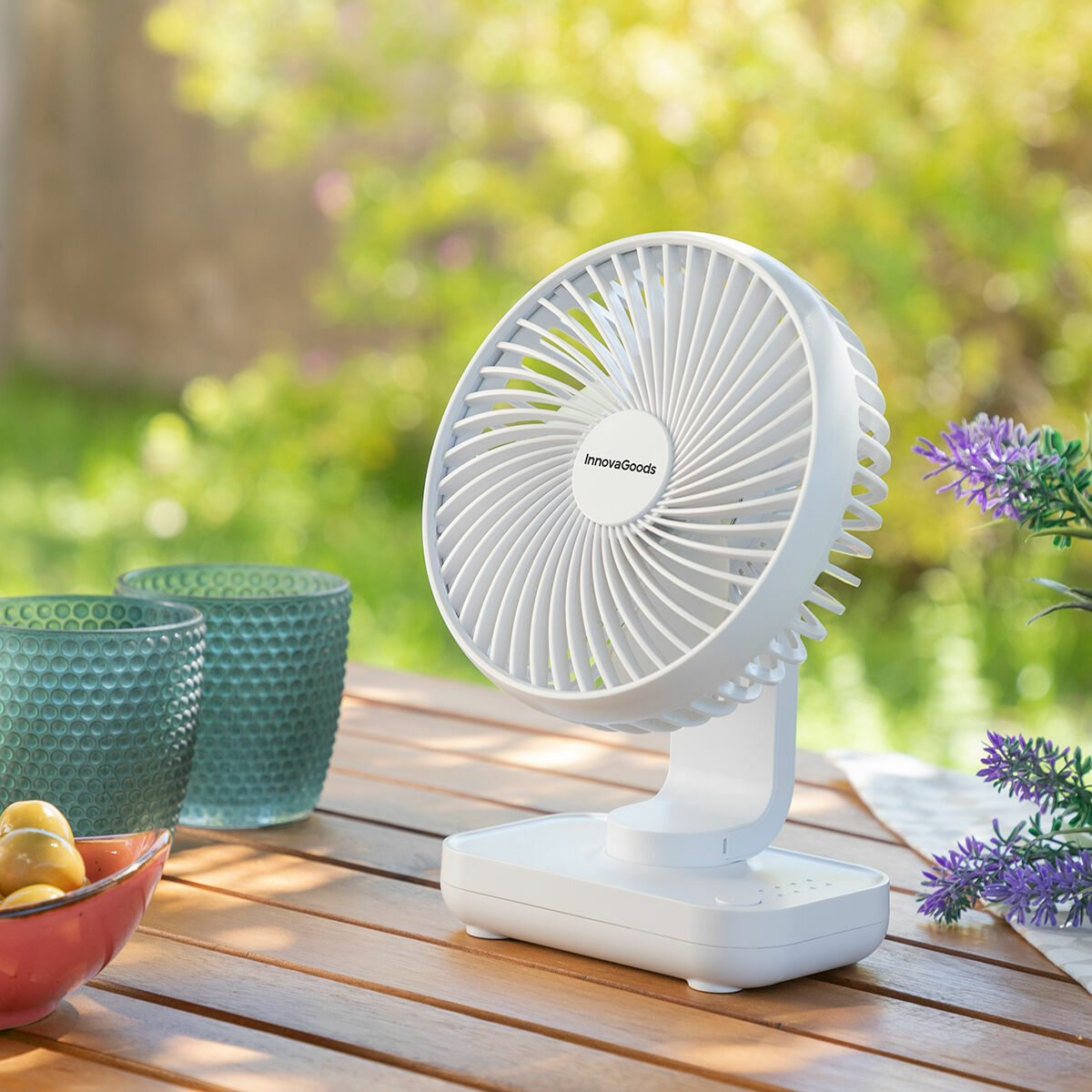 Rechargeable Desk Fan Fanrec InnovaGoods 5,4” 3600 mAh / 13,3 W