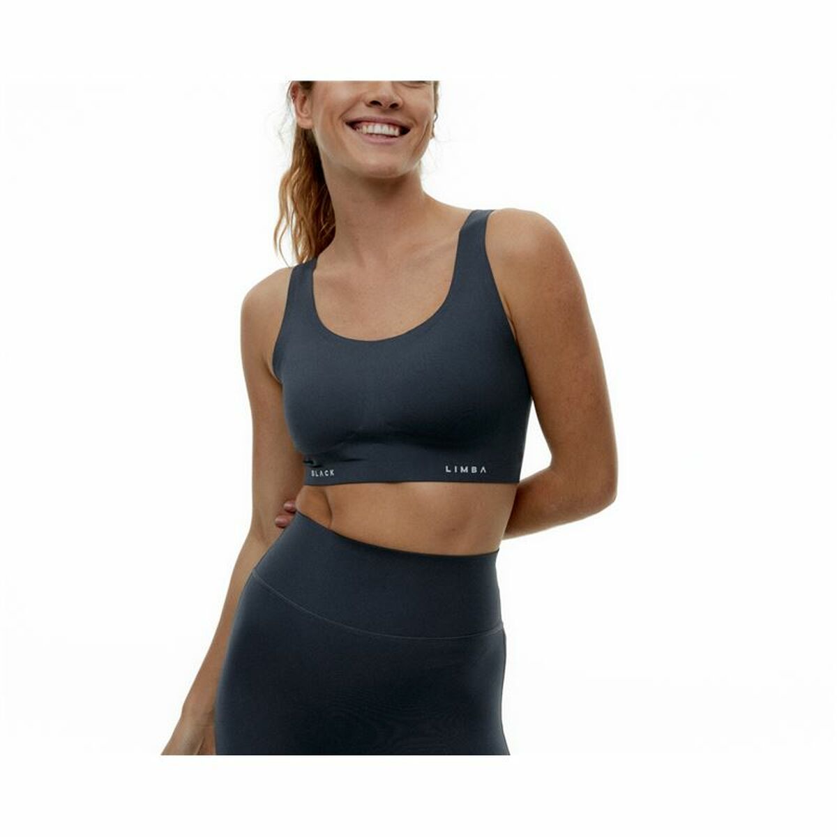 Womens Sports Top Black Limba LGONGR Dark grey