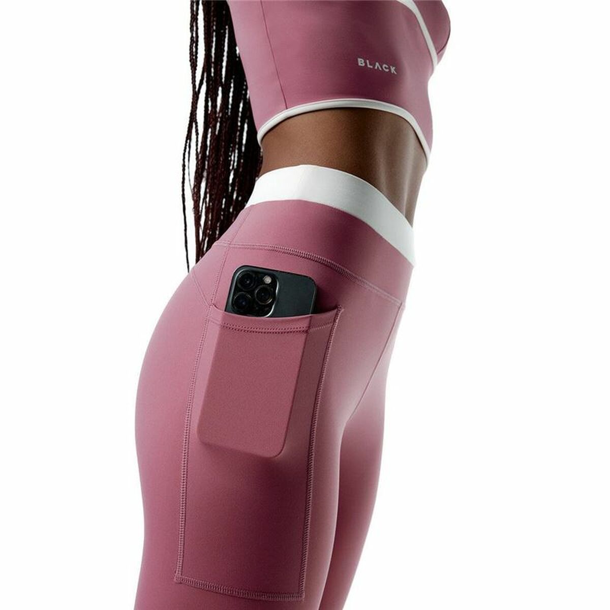 Sport leggings for Women Black Limba Courtedge  Pink