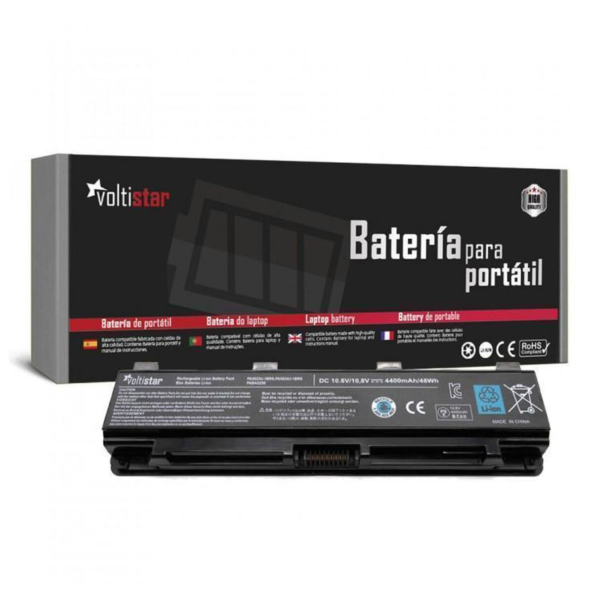 Laptop Battery Voltistar BATTOSHC800 Black 4400 mAh Laptop Battery Voltistar BATTOSHC800 Black 4400 mAh