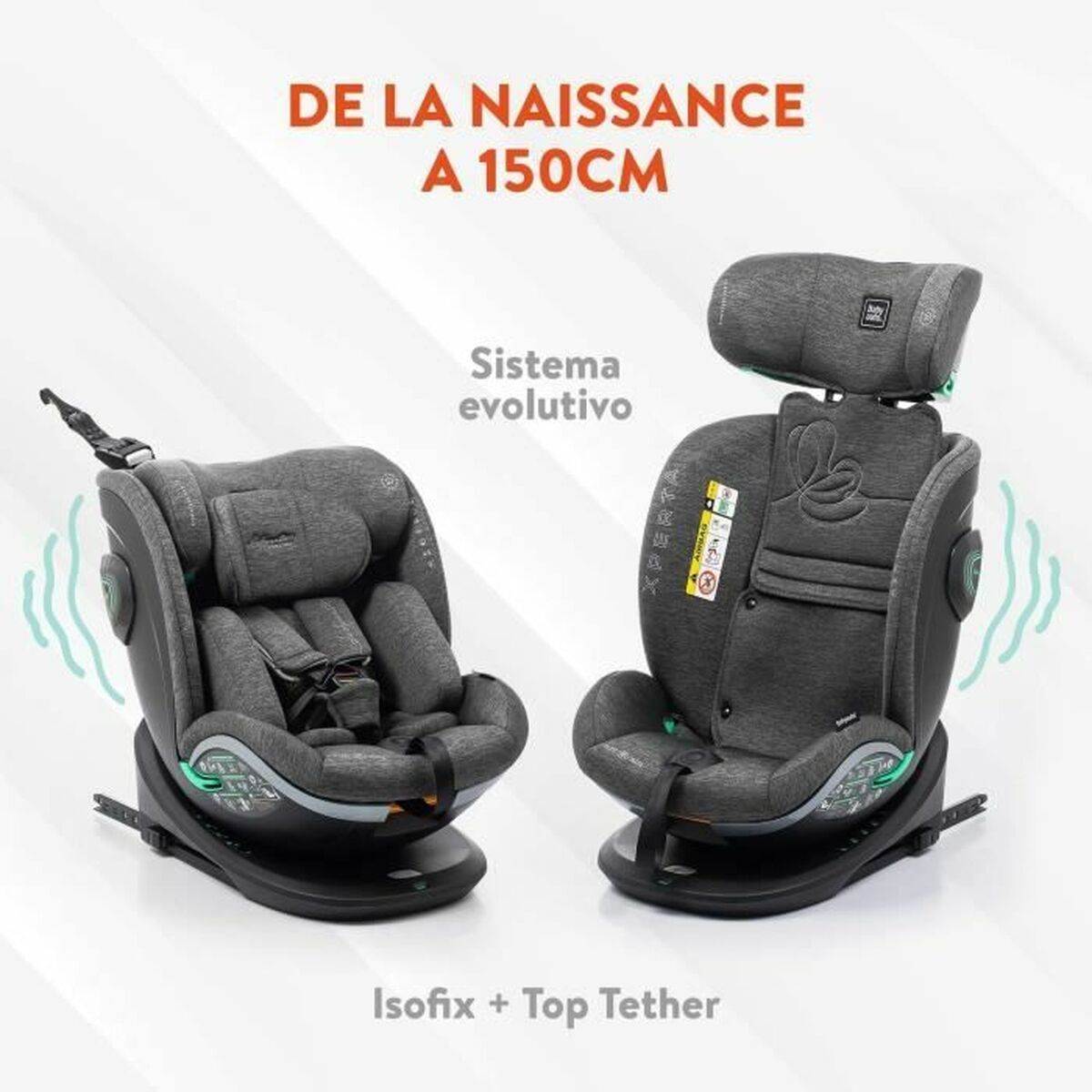 Car Chair Babyauto XPERTA GREY DOBBY Grey 0 (de 0 a 10 kilos) I (9 – 18 kg) II (15-25 kg) III (22 – 36 kg) Children’s ECE R129