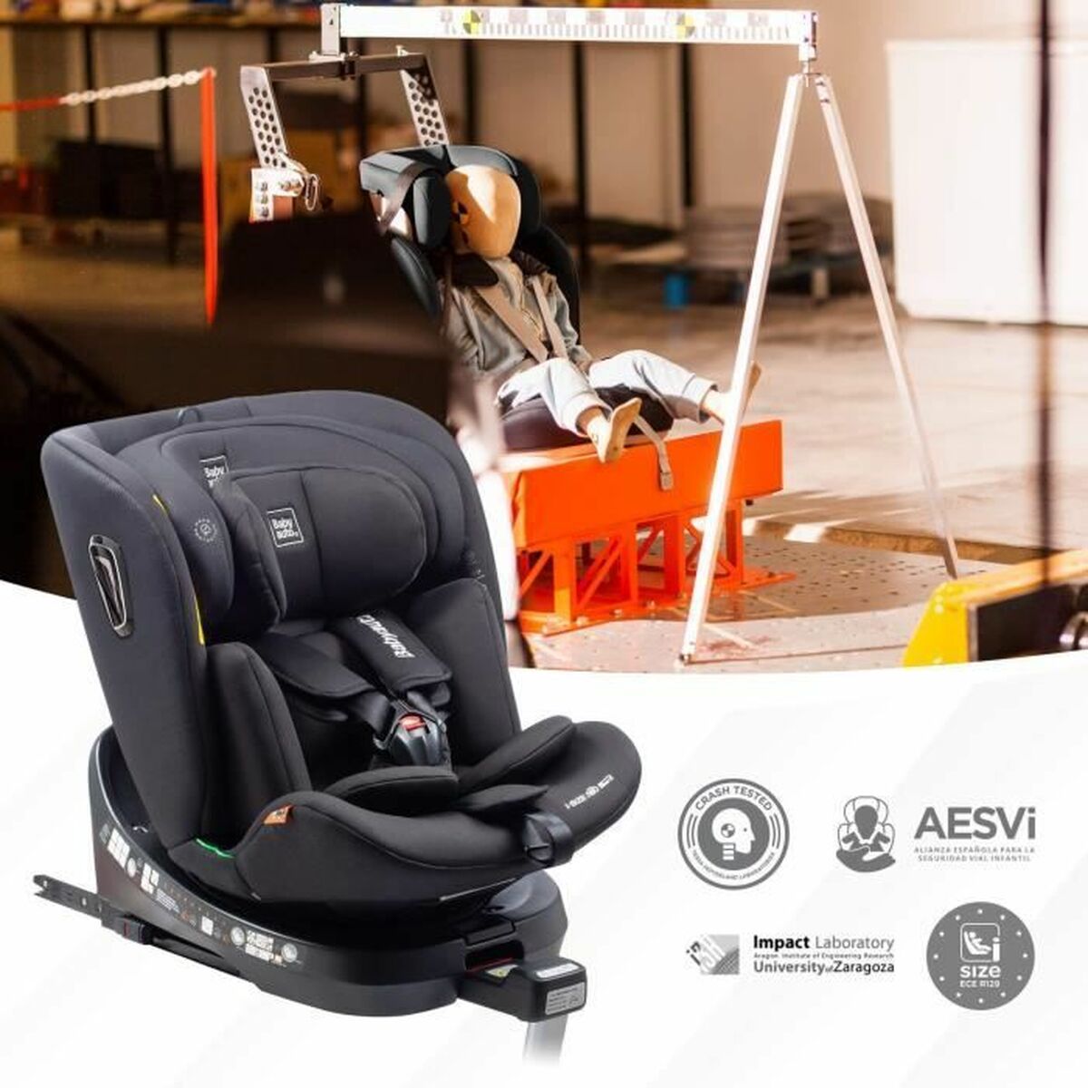 Car Chair Babyauto Anthracite 0 (de 0 a 10 kilos) I (9 – 18 kg) II (15-25 kg) III (22 – 36 kg) Children’s ECE R129