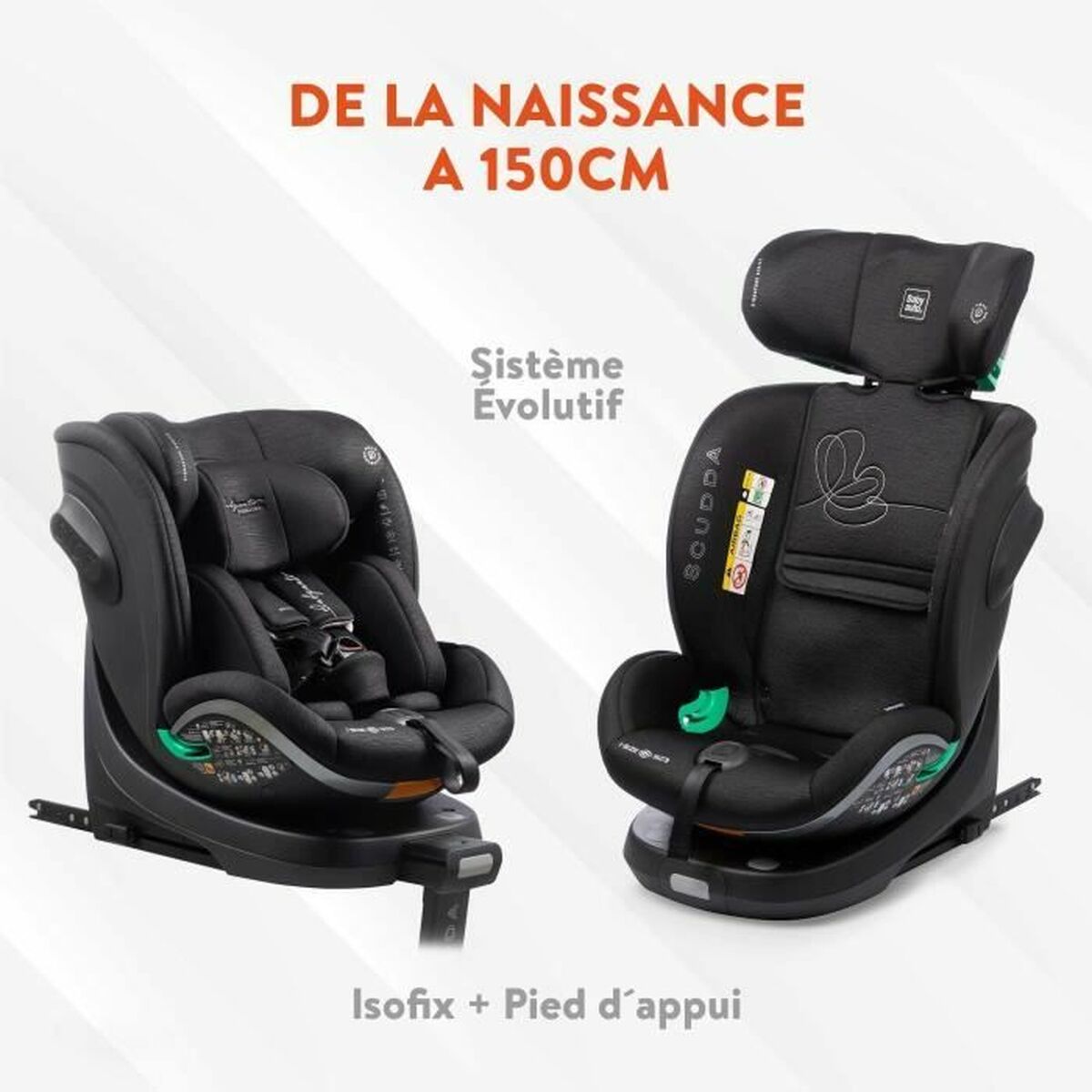 Car Chair Babyauto SCUDDA GREY DOBBY Grey 0 (de 0 a 10 kilos) 0+ (de 0 a 13 kilos) I (9 – 18 kg) II (15-25 kg) III (22 – 36 kg)