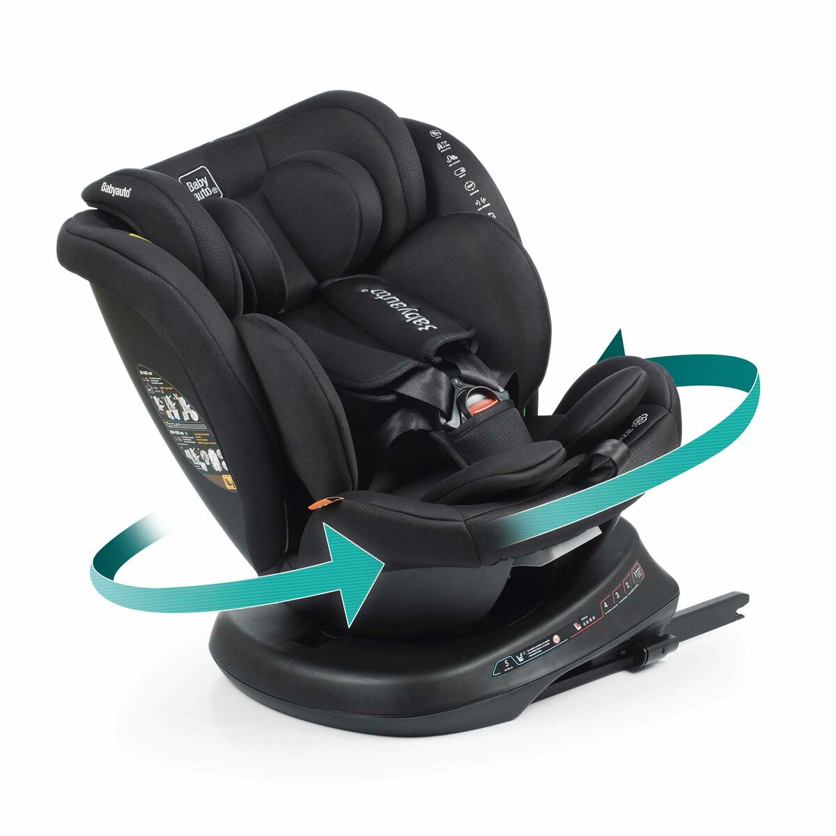 Car Chair Babyauto RODIA Black 0 (de 0 a 10 kilos) I (9 – 18 kg) II (15-25 kg) III (22 – 36 kg) Children’s ECE R129/04