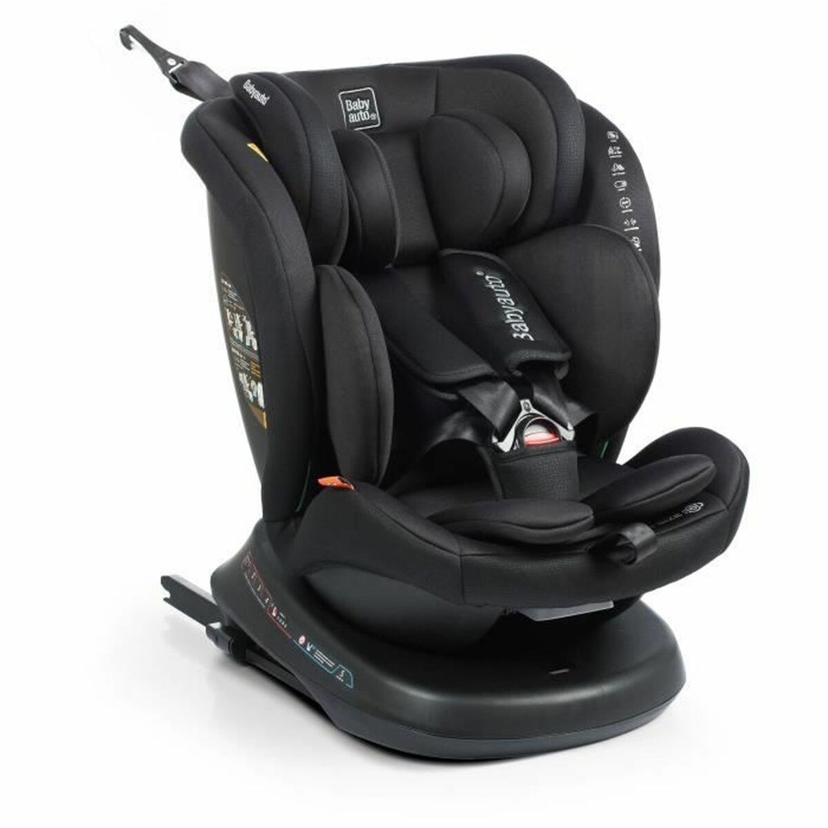Car Chair Babyauto RODIA Black 0 (de 0 a 10 kilos) I (9 – 18 kg) II (15-25 kg) III (22 – 36 kg) Children’s ECE R129/04