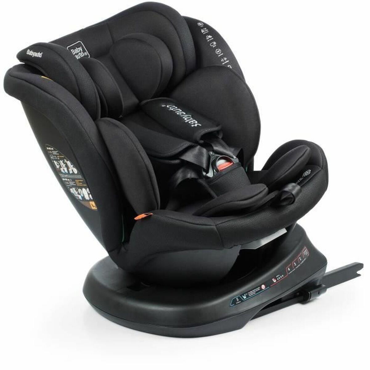 Car Chair Babyauto RODIA Black 0 (de 0 a 10 kilos) I (9 – 18 kg) II (15-25 kg) III (22 – 36 kg) Children’s ECE R129/04