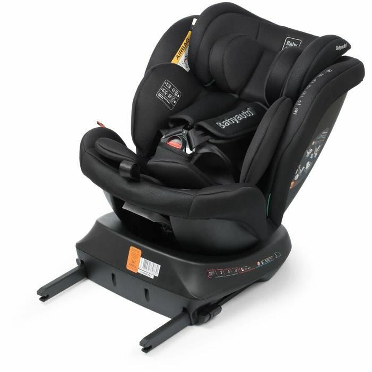 Car Chair Babyauto RODIA Black 0 (de 0 a 10 kilos) I (9 – 18 kg) II (15-25 kg) III (22 – 36 kg) Children’s ECE R129/04