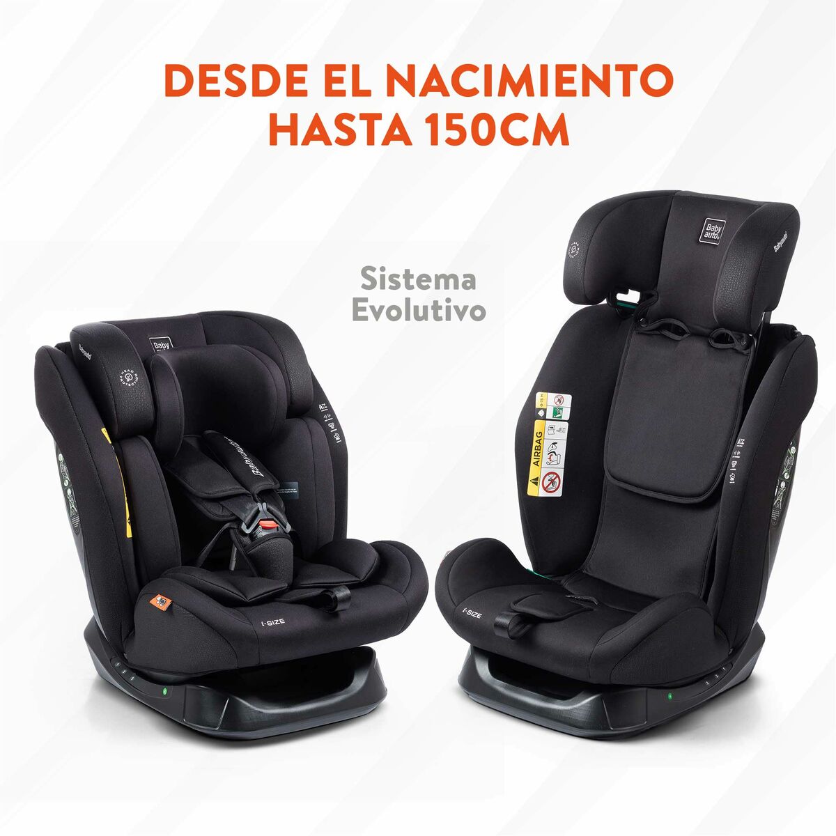 Car Chair Babyauto LOLO IBELT Black 0 (de 0 a 10 kilos) I (9 – 18 kg) II (15-25 kg) III (22 – 36 kg) Children’s ECE R129/04