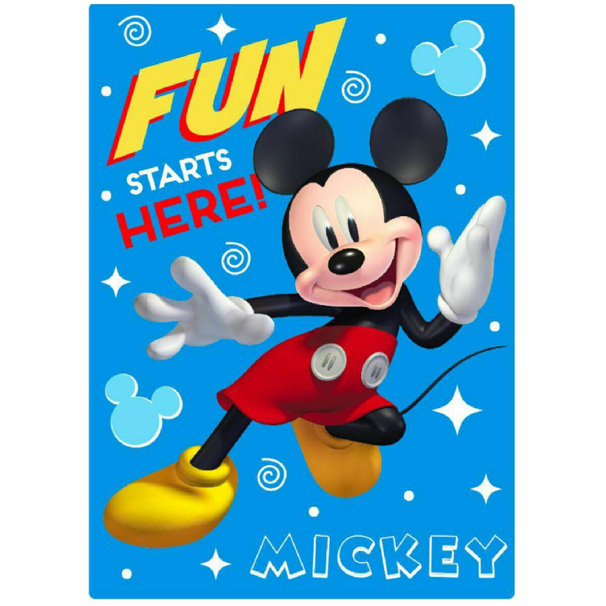 Blanket Mickey Mouse Only one 100 x 140 cm Navy Blue Polyester Blanket Mickey Mouse Only one 100 x 140 cm Navy Blue Polyester