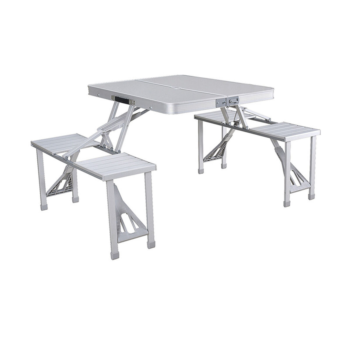 Picnic table Marbueno Grey 136 x 67 x 85 cm Aluminium Picnic table Marbueno Grey 136 x 67 x 85 cm Aluminium