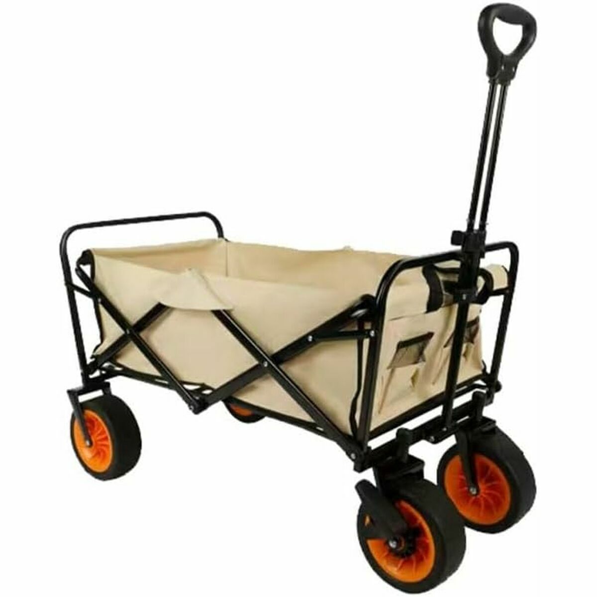 Marbueno Folding Multi-Purpose Cart Steel 200 KG Beige Garden, Beach, Camping 86X50X59 cm Marbueno Folding Multi-Purpose Cart Steel 200 KG Beige Garden, Beach, Camping 86X50X59 cm