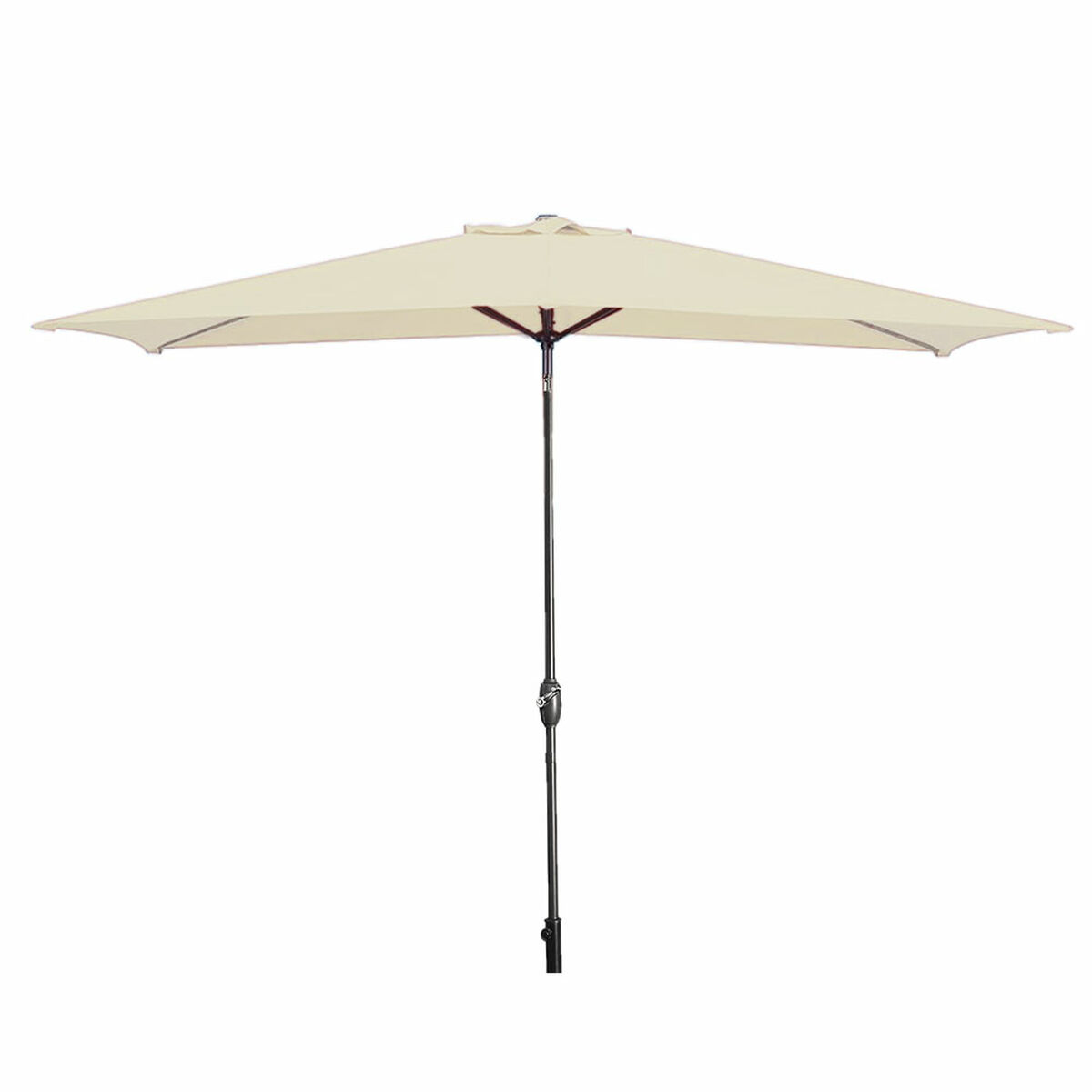 Marbueno Parasol Acero 8 Varillas 200×300 cm Poliéster Beige Jardín, Piscina 10493