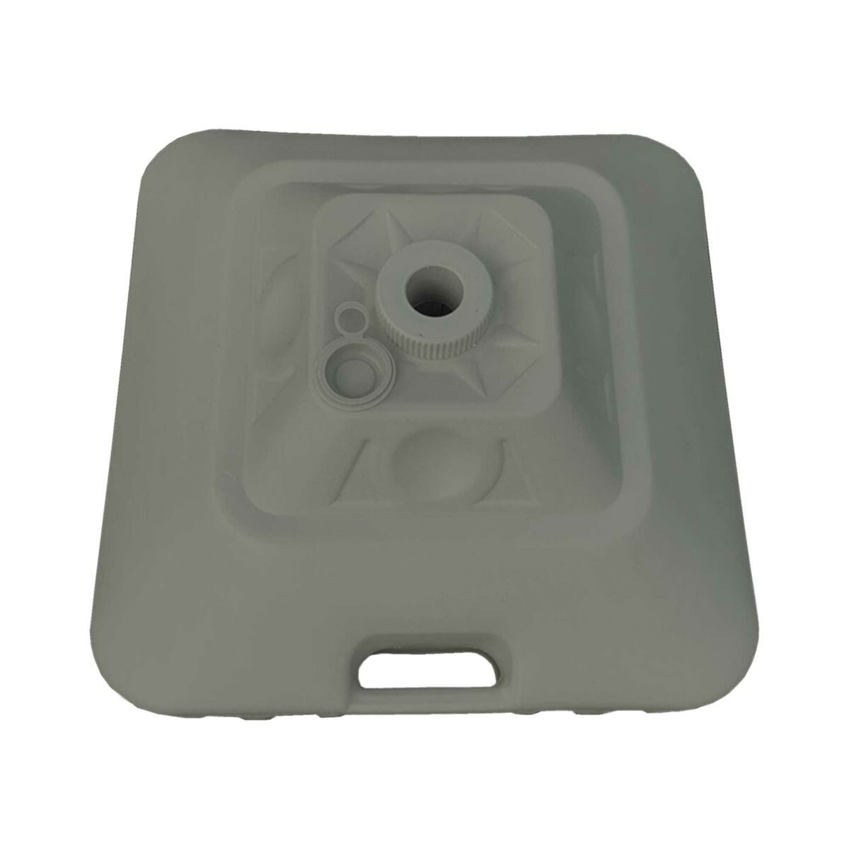 Marbueno Square Umbrella Base Plastic 45x45x27 cm 30L White Garden Pool Terrace 10498