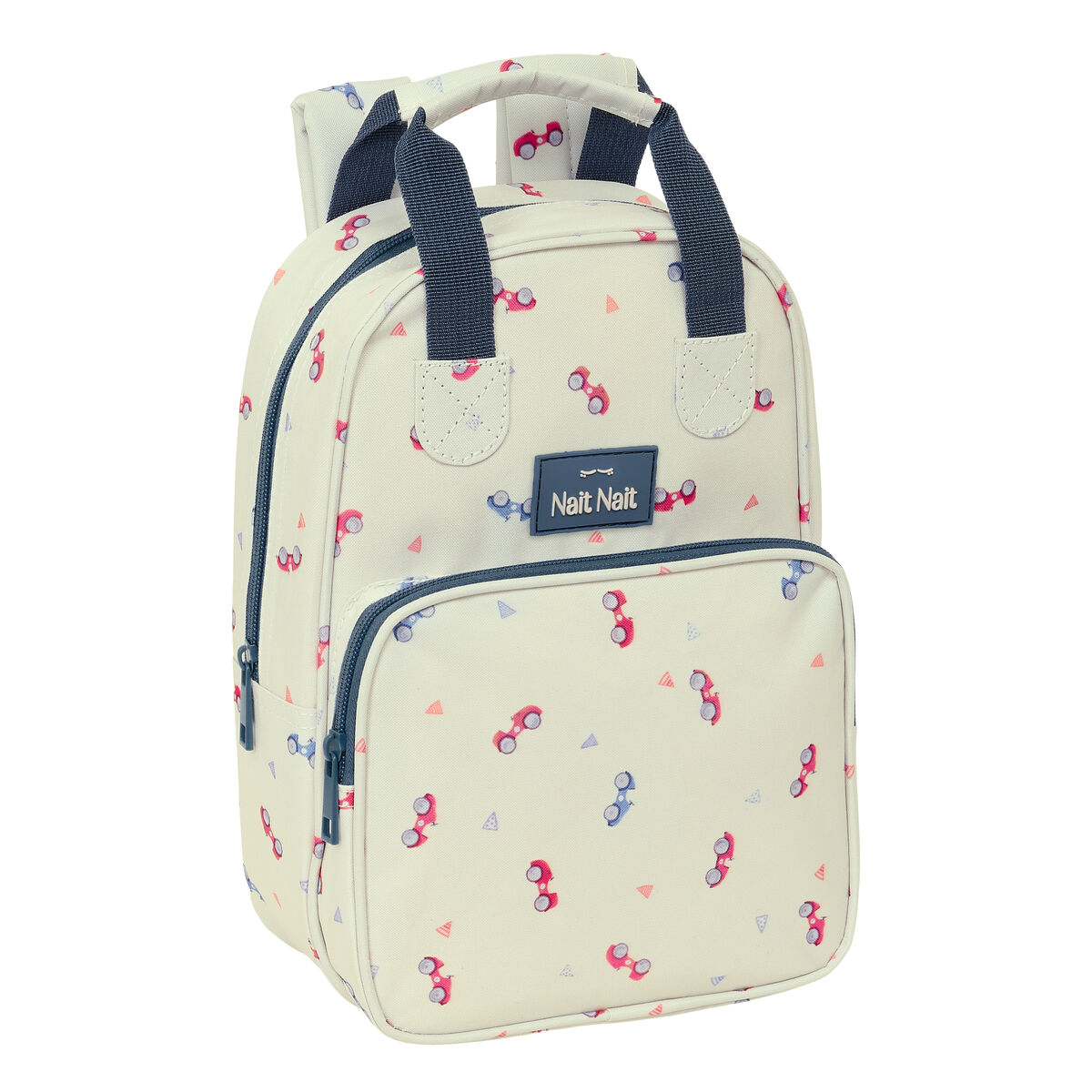 School Bag Nait Nait Coches Beige 20 x 28 x 8 cm School Bag Nait Nait Coches Beige 20 x 28 x 8 cm