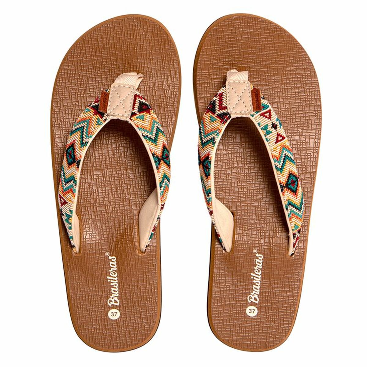 Women’s Flip Flops Brasileras Inca Brown