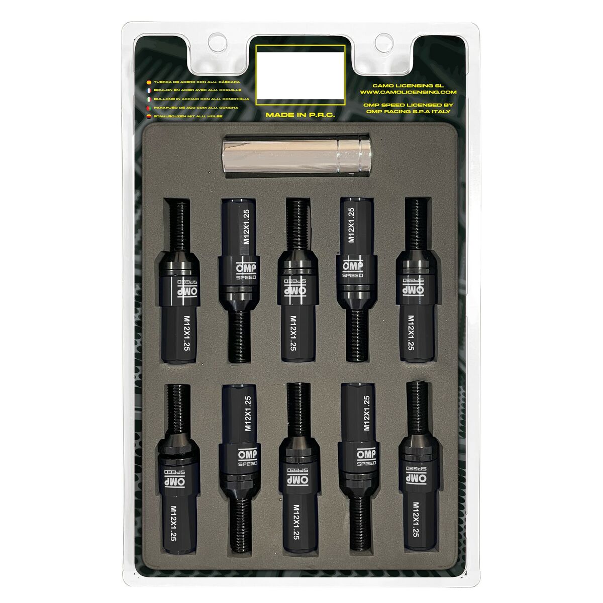 Screw kit OMP OMPS09971201 28 mm Black M12 x 1,25 Screw kit OMP OMPS09971201 28 mm Black M12 x 1,25