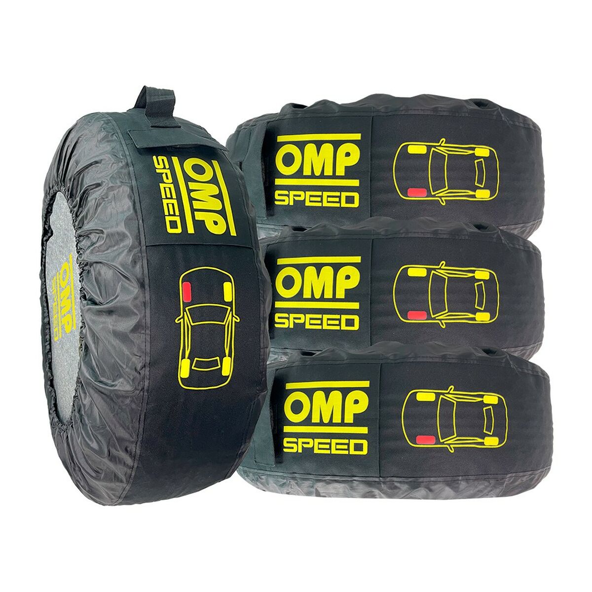 Set of tyre covers OMP Speed 4 Pieces Set of tyre covers OMP Speed 4 Pieces