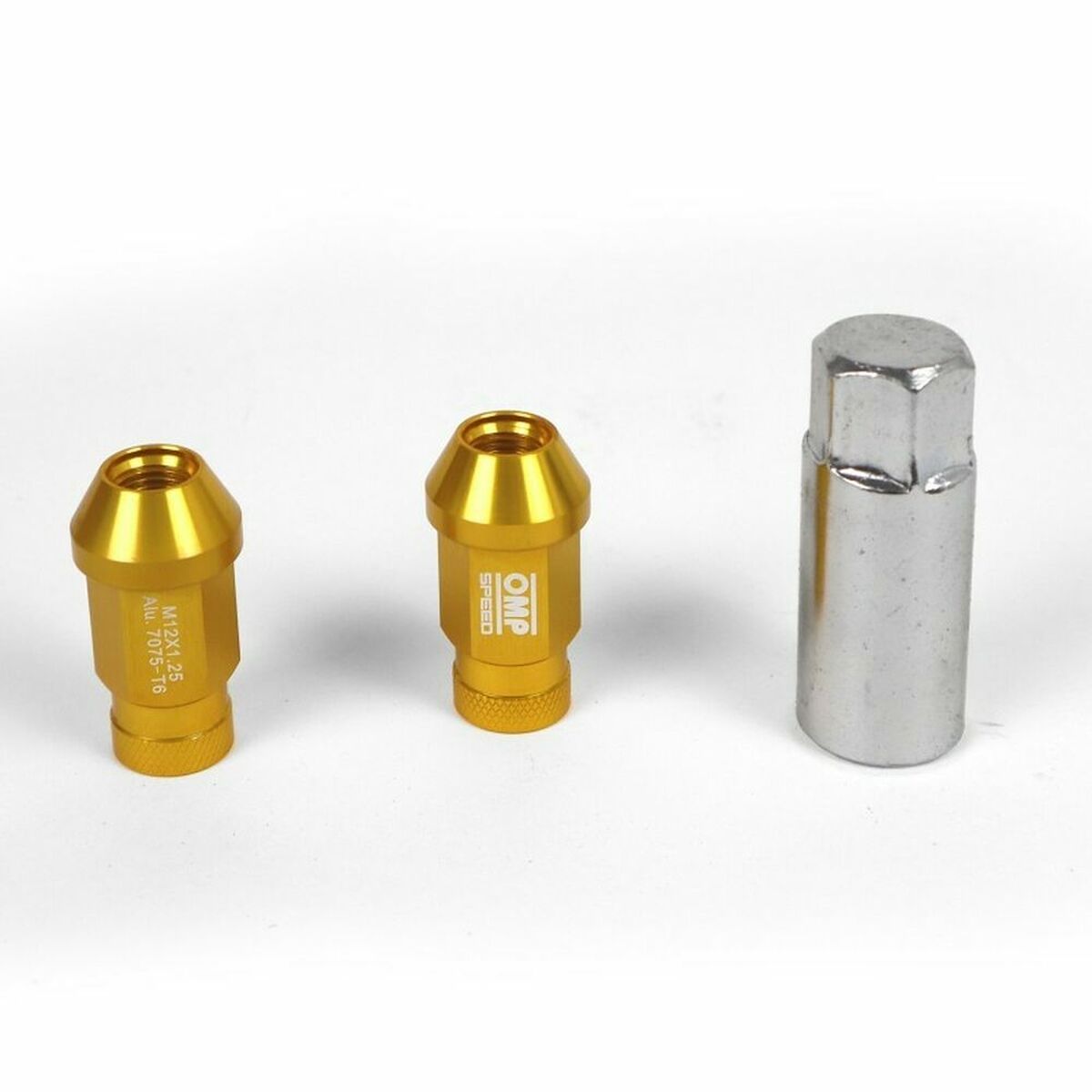 Set Nuts OMP 7075 Yellow 20 uds M14 x 1,25 Set Nuts OMP 7075 Yellow 20 uds M14 x 1,25