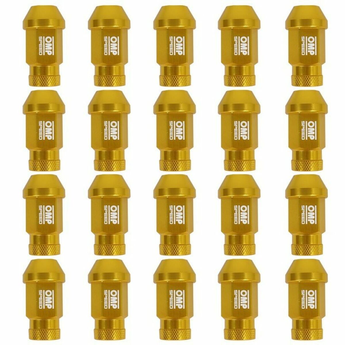 Set Nuts OMP 7075 Yellow 20 uds M14 x 1,25