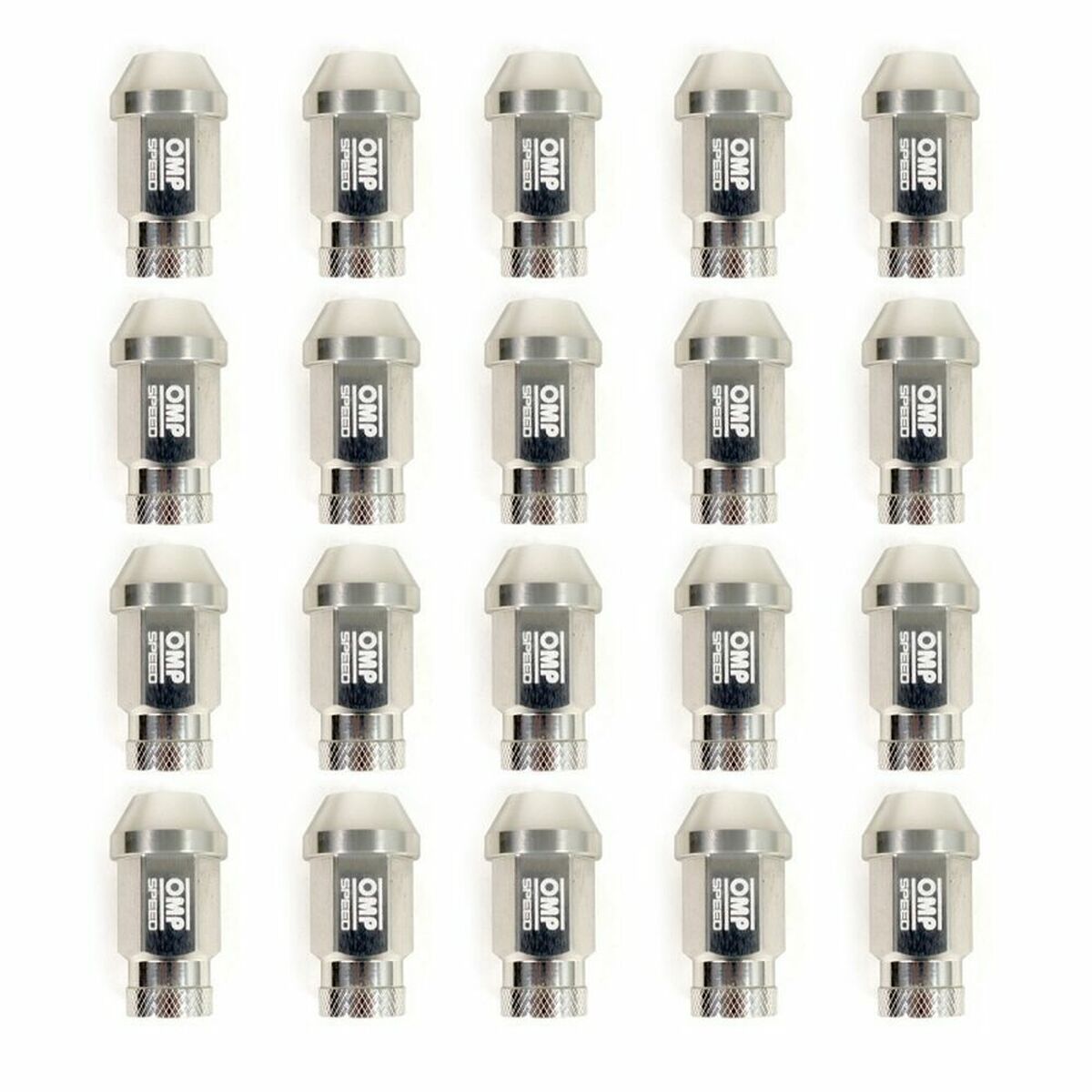Set Nuts OMP 7075 Silver 20 uds M14 x 1,25