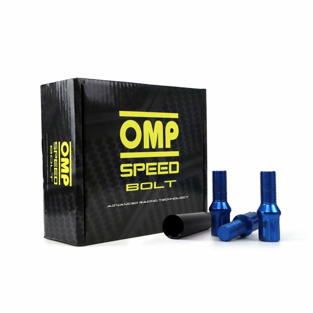 Set Nuts OMP 27 mm Blue 20 uds M12 x 1,25 Set Nuts OMP 27 mm Blue 20 uds M12 x 1,25