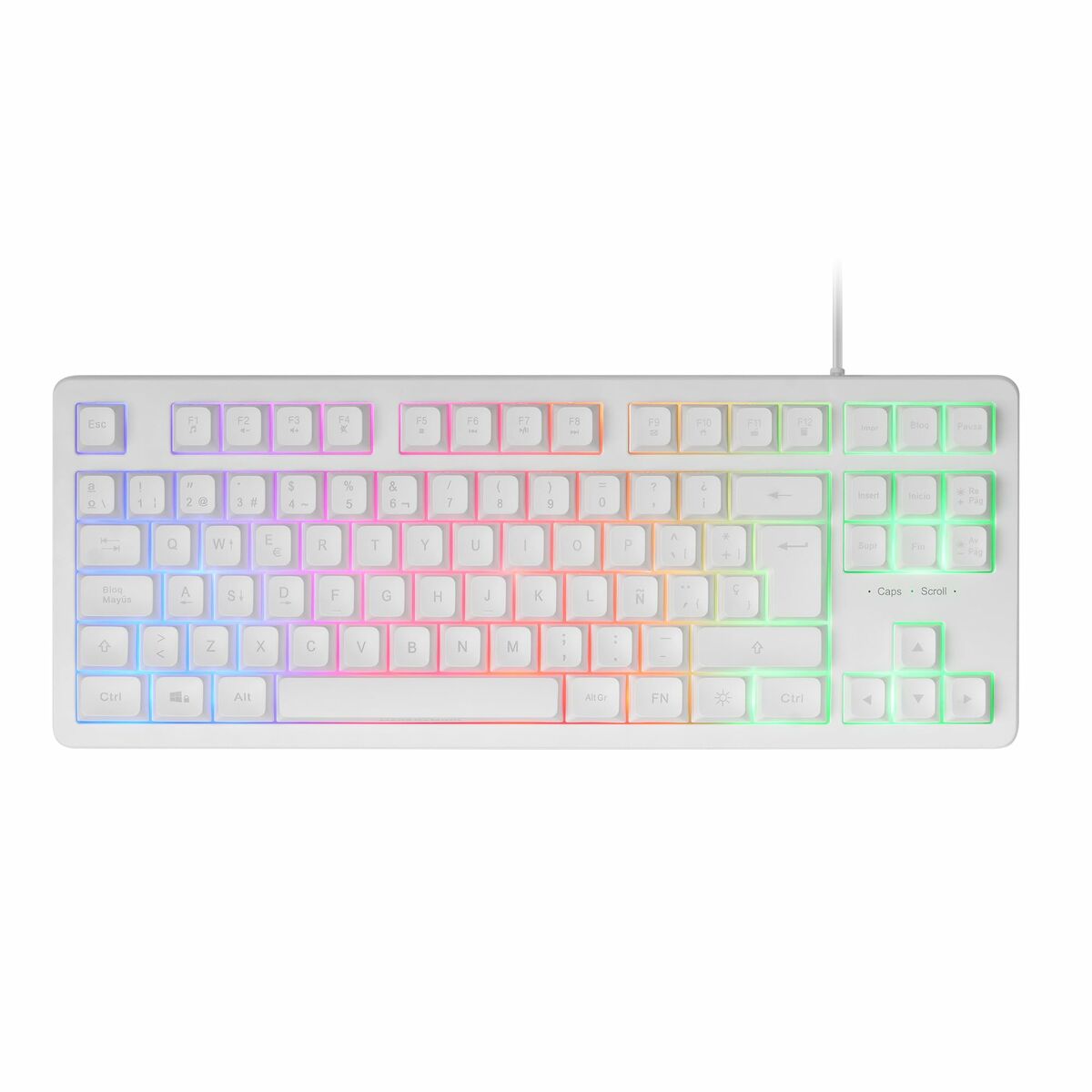 Keyboard Mars Gaming MK023 TKL FRGB White Keyboard Mars Gaming MK023 TKL FRGB White