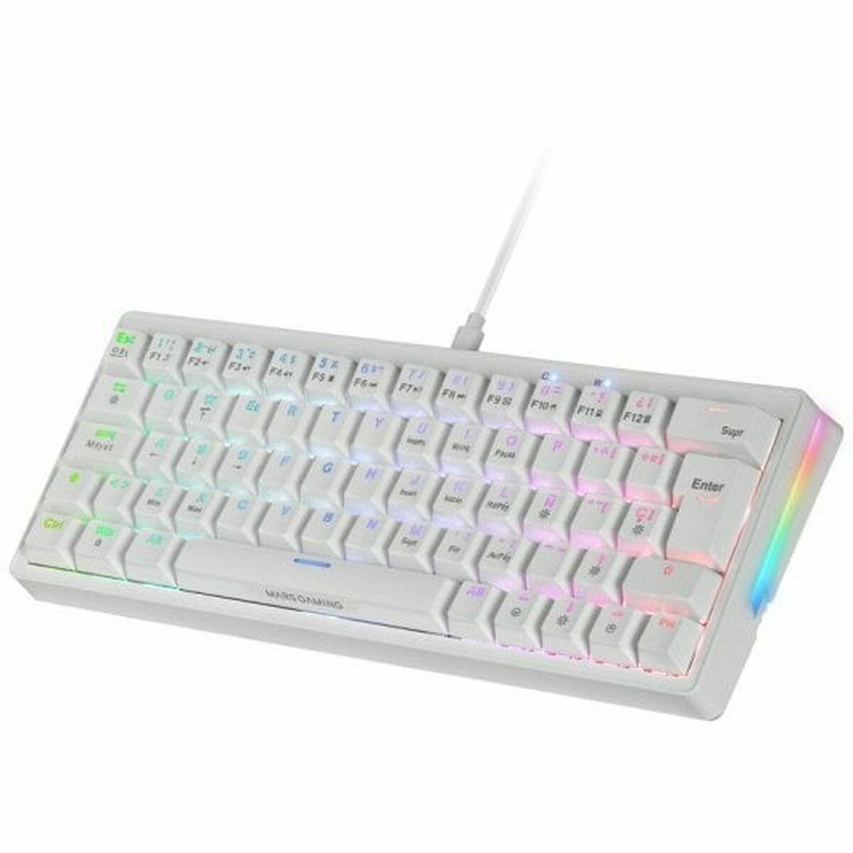 Gaming Keyboard Mars Gaming MKMINIPROWYES Qwerty US White