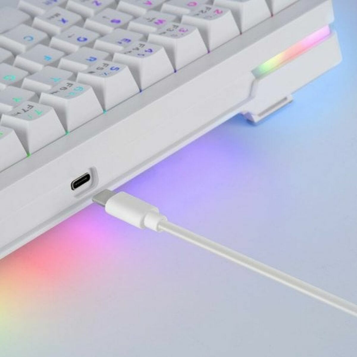 Gaming Keyboard Mars Gaming MKMINIPROWYES Qwerty US White