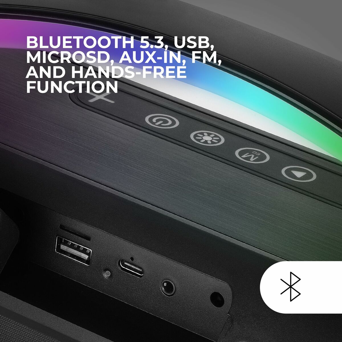 Portable Bluetooth Speakers Mars Gaming MSPULSE Black 4 W 50 W
