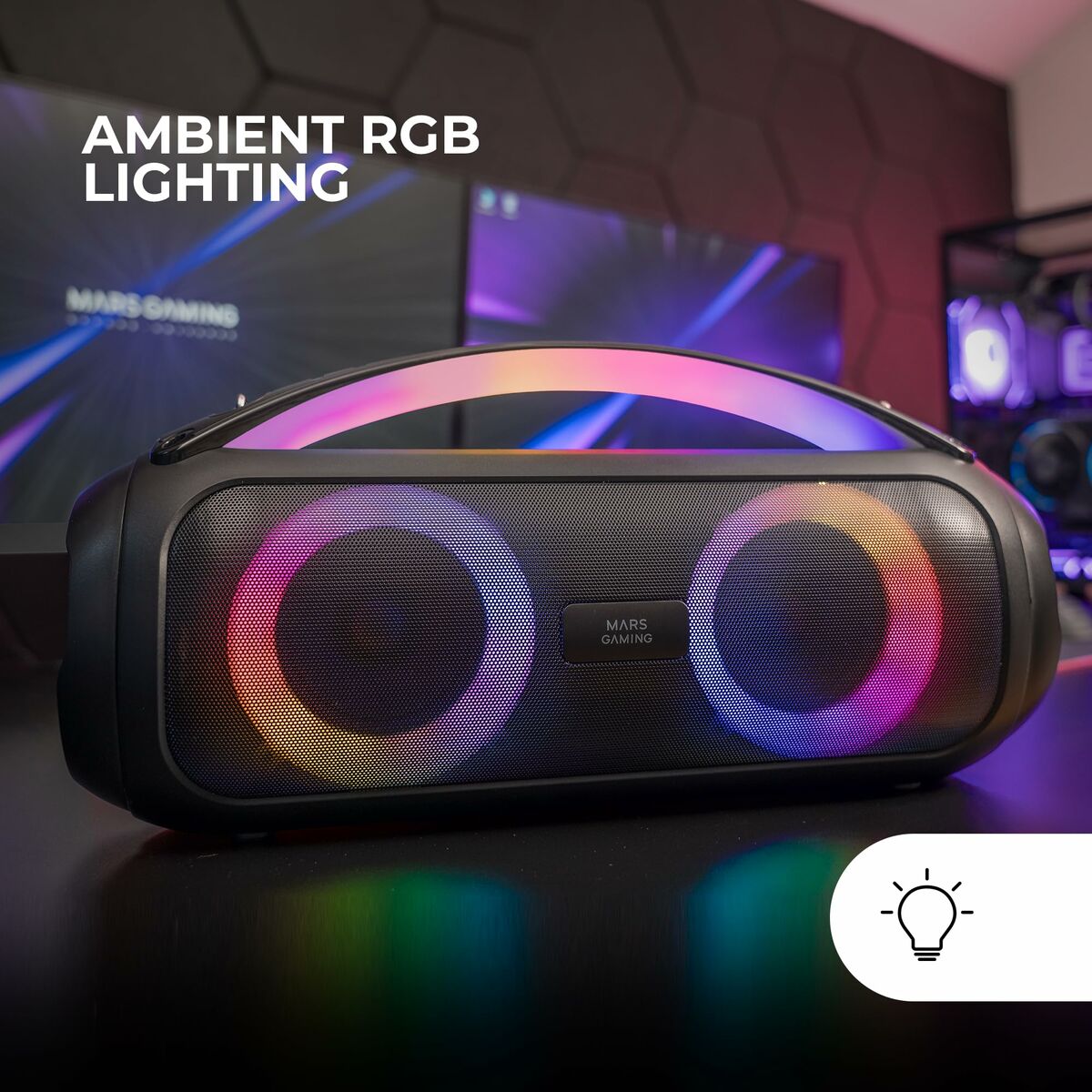 Portable Bluetooth Speakers Mars Gaming MSPULSE Black 4 W 50 W