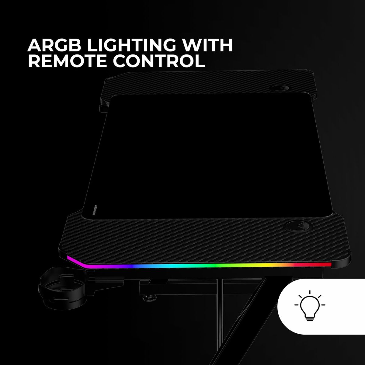 Desk Gaming Mars Gaming ESCRITORIO ERGO RGB Black 120 x 60 cm