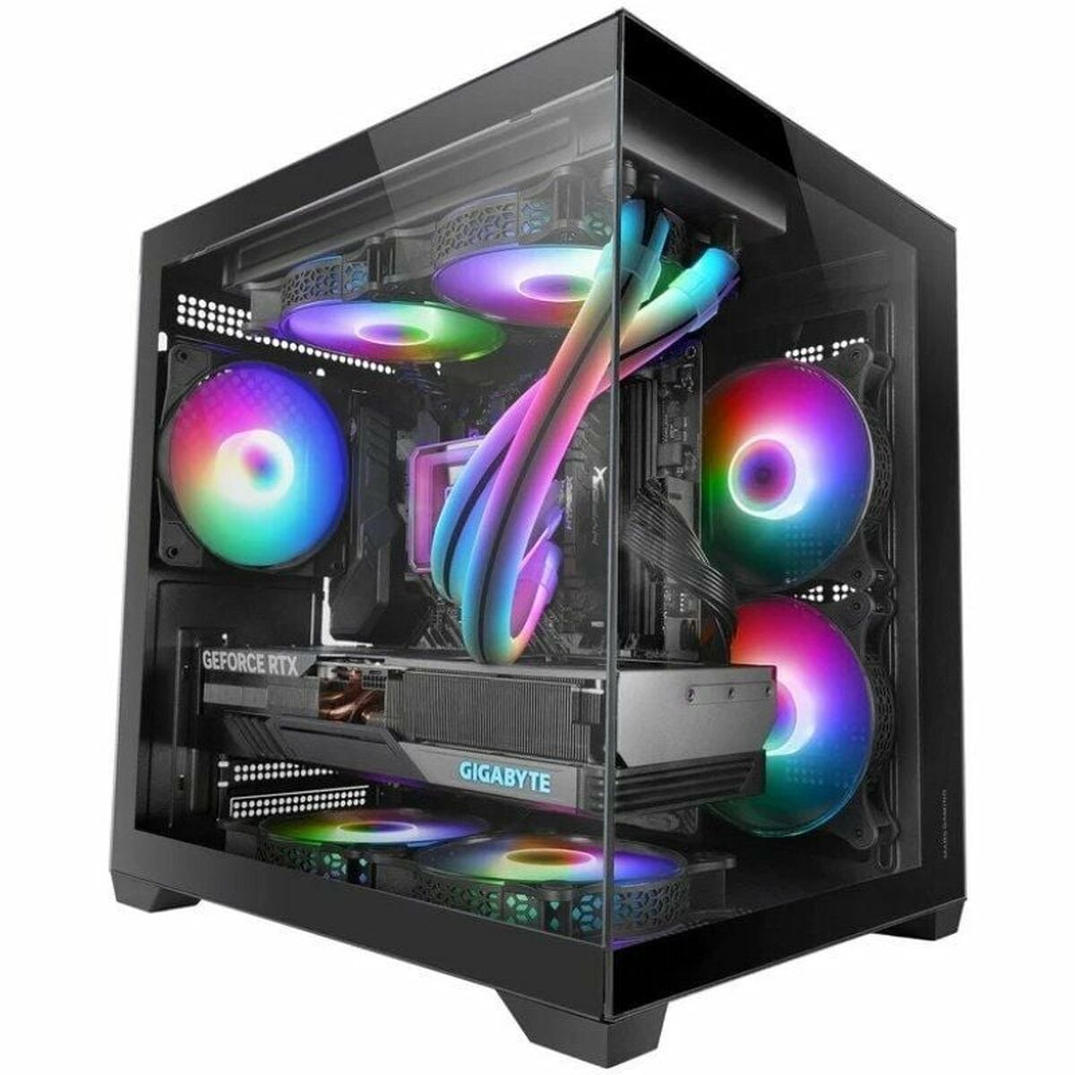 ATX Mini-tower Box Case Mars Gaming MCVIEW2 Black