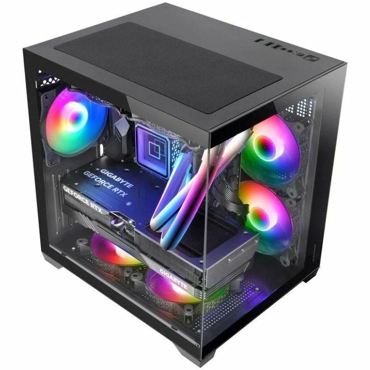 ATX Mini-tower Box Case Mars Gaming MCVIEW2 Black