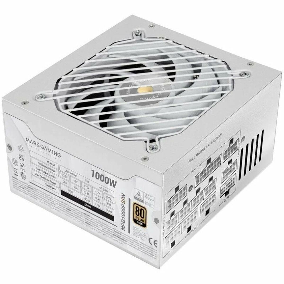 Power supply Mars Gaming MPB1000PSIW ATX 1000 W 80 Plus Gold Power supply Mars Gaming MPB1000PSIW ATX 1000 W 80 Plus Gold