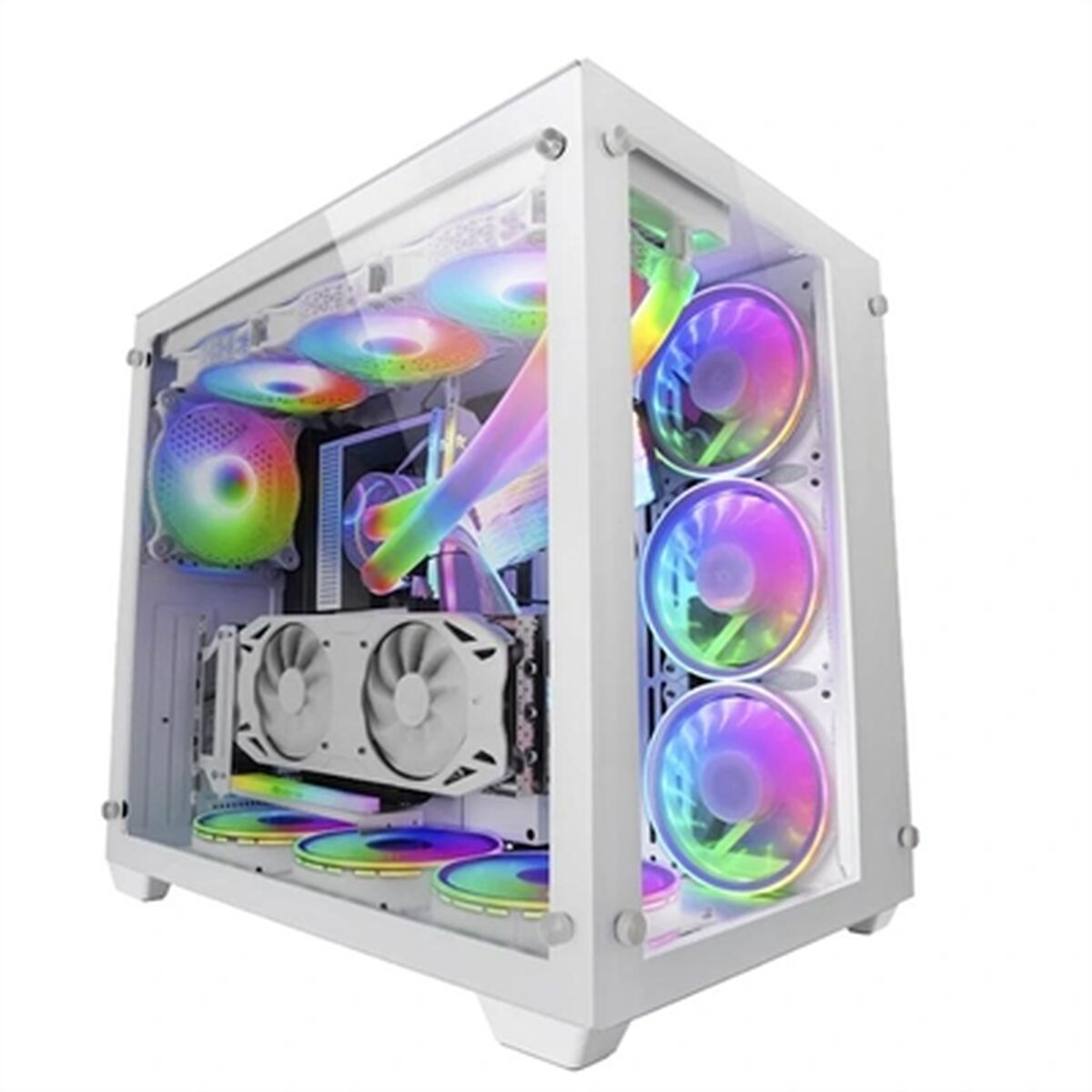 ATX Semi-tower Box Mars Gaming MCV3 PREMIUM XXL RGB White ATX Semi-tower Box Mars Gaming MCV3 PREMIUM XXL RGB White