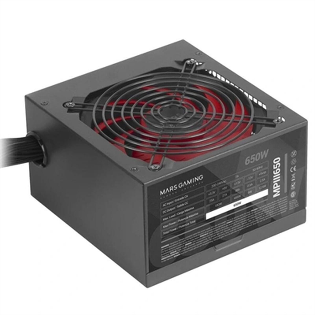 Power supply Mars Gaming MPIII650 ATX 650 W CE – RoHS Power supply Mars Gaming MPIII650 ATX 650 W CE – RoHS